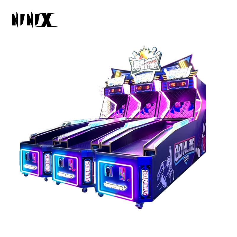 Three-Person Happy Play Electronic Indoor Simulation Arcade Bowling Game Machine Coin-Operated for Sale