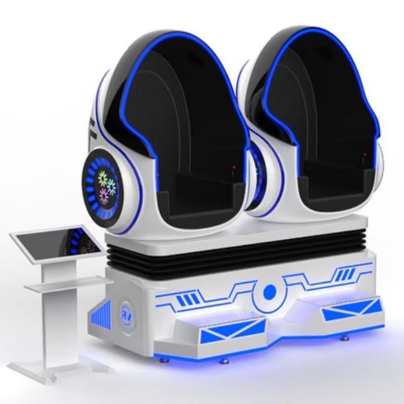 9D VR Egg Chair Simulator Double Seat Virtual Reality Cinema Motion Platform Interactive Game Machine Mall Amusement Park