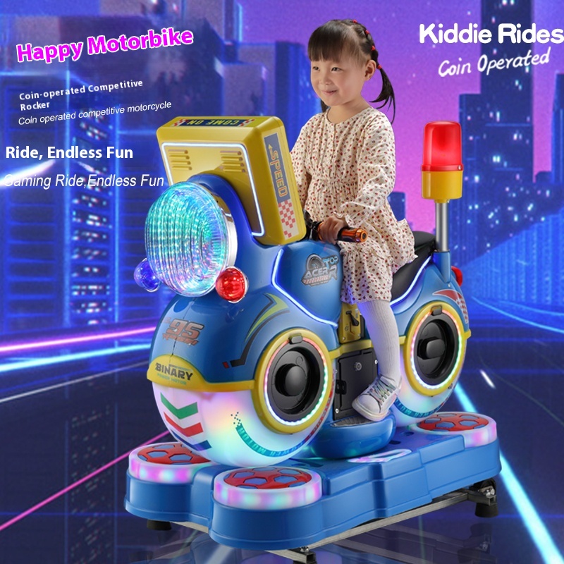 New Coin-Operated Rocking Car Swing Machine Supermarket Store Universal Plastic Rocking Horse for Kids Direct Factory Sales