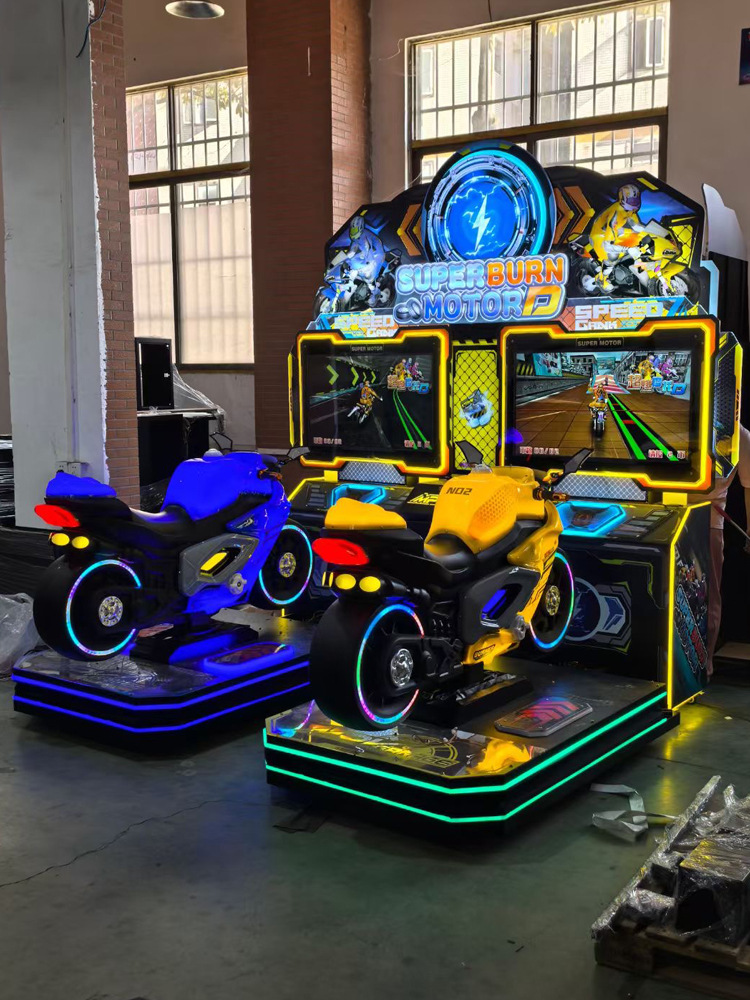 Most Popular Two-Person City Match Racing Simulator Coin-Operated Arcade Electromechanical Game Durable Metal Motorcycle