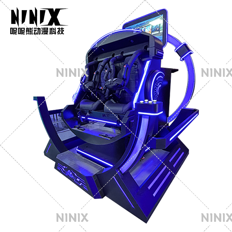 Two Seats 9D VR Motion Simulator Virtual Reality Cinema Machine 360 Degree Egg Chair Amusement Game Equipment VR Experience Ride
