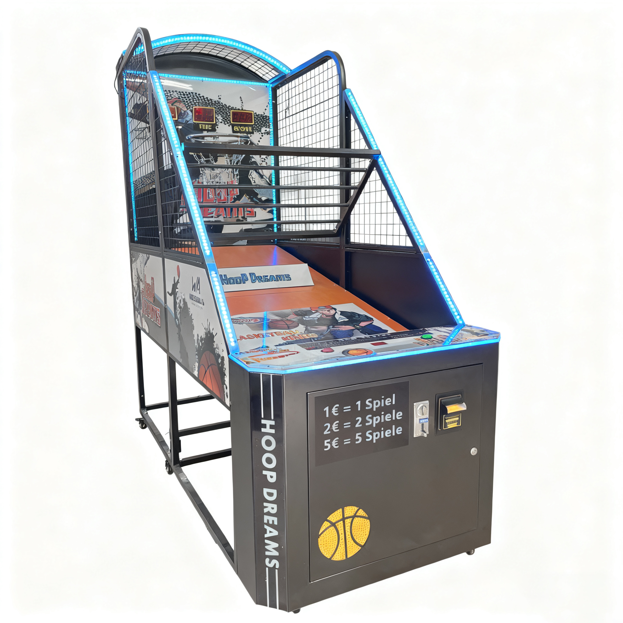 Hoop Dreams Basketball Arcade Game Machine LED Lighted Coin Operated Shooting Game Metal Frame for Game Centers Amusement Parks