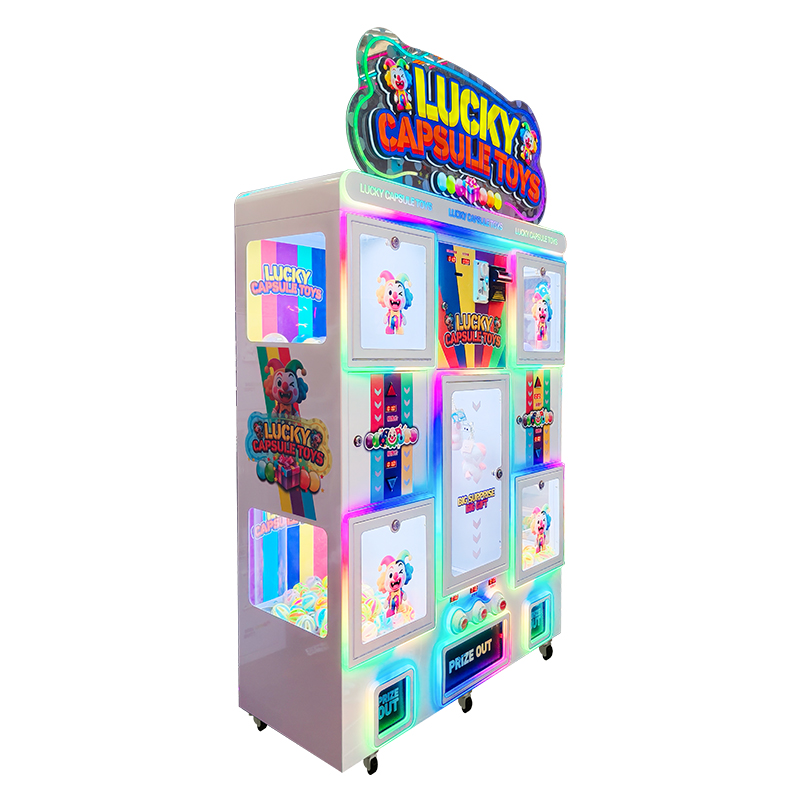 Lucky Capsule Toys Multi-Compartment Commercial Vending Machine Colorful LED Lighted Automatic Toy Dispensing Equipment Malls