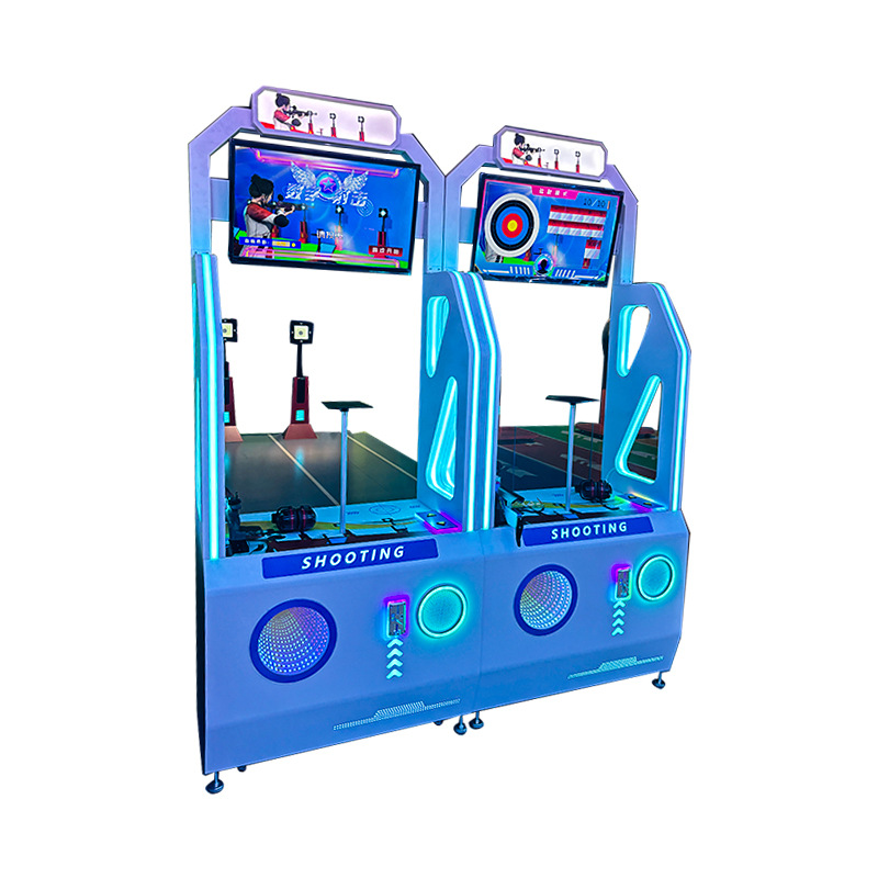 Fun Children's Coin-Operated Infrared-Ray Shooting Simulation Game Machine Amusement Equipment Wooden Board for Game Metal