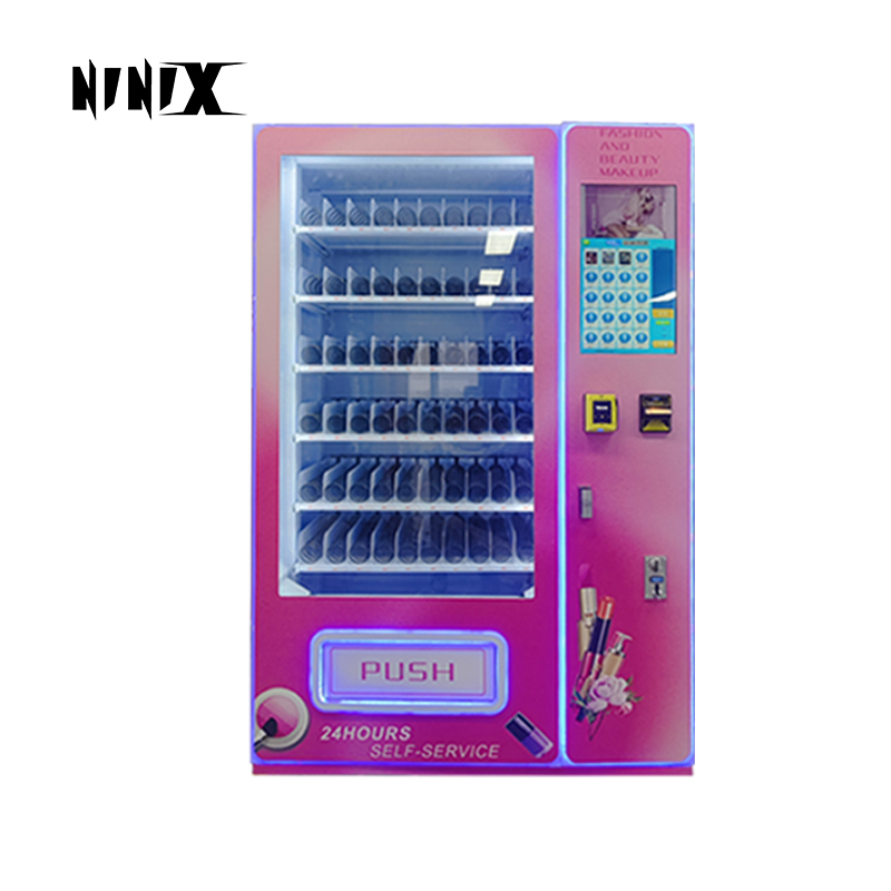 Europe Popular Cosmetics Design pink Lash Vending Machine with Card Reader and Large Hair Beauty Vending Machine