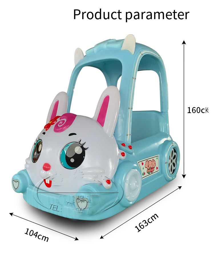Cute Rabbit Electric Car for Indoor & Outdoor Use Coin Operated Adult & Children Ride for Amusement Park & Shopping Mall
