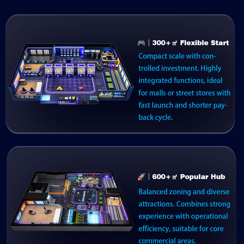 One-Stop VR Trendy Toys Pavilion Design Commercial Immersive Entertainment Venue Interior Layout Space Planning Service Metal