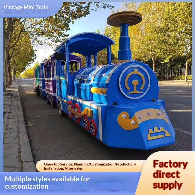 Outdoor Small Train Electric Amusement Equipment for Shopping Mall Playground Steam Track Steel FRP Chuangbo Model