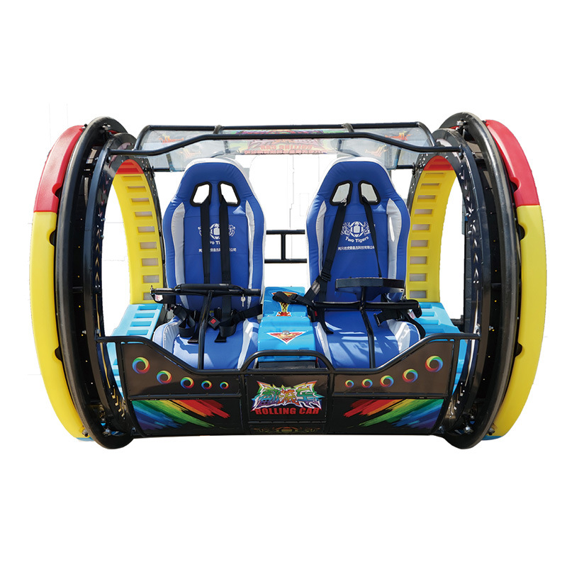 360 Degree Rotating Square Tumbler Outdoor Rechargeable Amusement Equipment Coin Operated Bumper Car Roller Coaster Game Machine