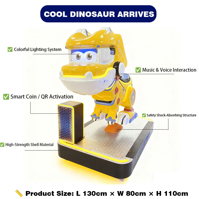 Kids Interactive Mechanical Racing Game LED Lighted Coin Operated Stainless Steel Indoor Playground Children's Amusement Center
