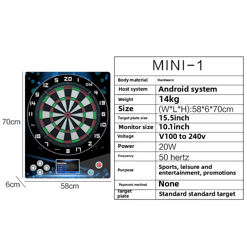 Electronic Dart Machine Arcade Dart Game Machine Soft Tip Dartboard Amusement Game Equipment Coin Operated Machine