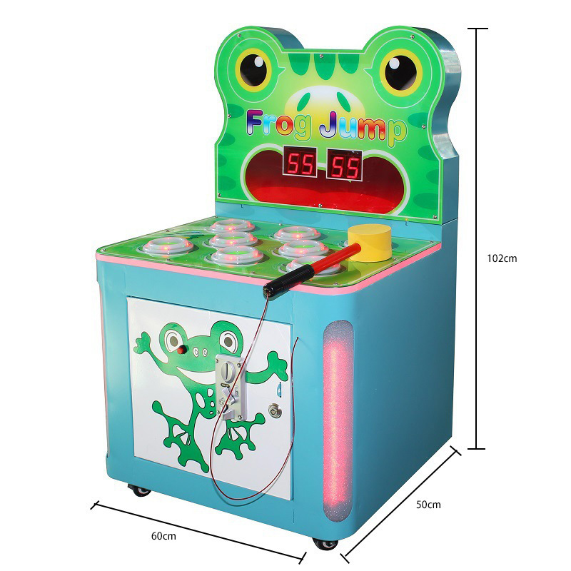 Children's Coin-Operated Arcade Equipment Rat Series Crazy Hit Video Frog Alligator Play Hammer Machine Popular with Kids