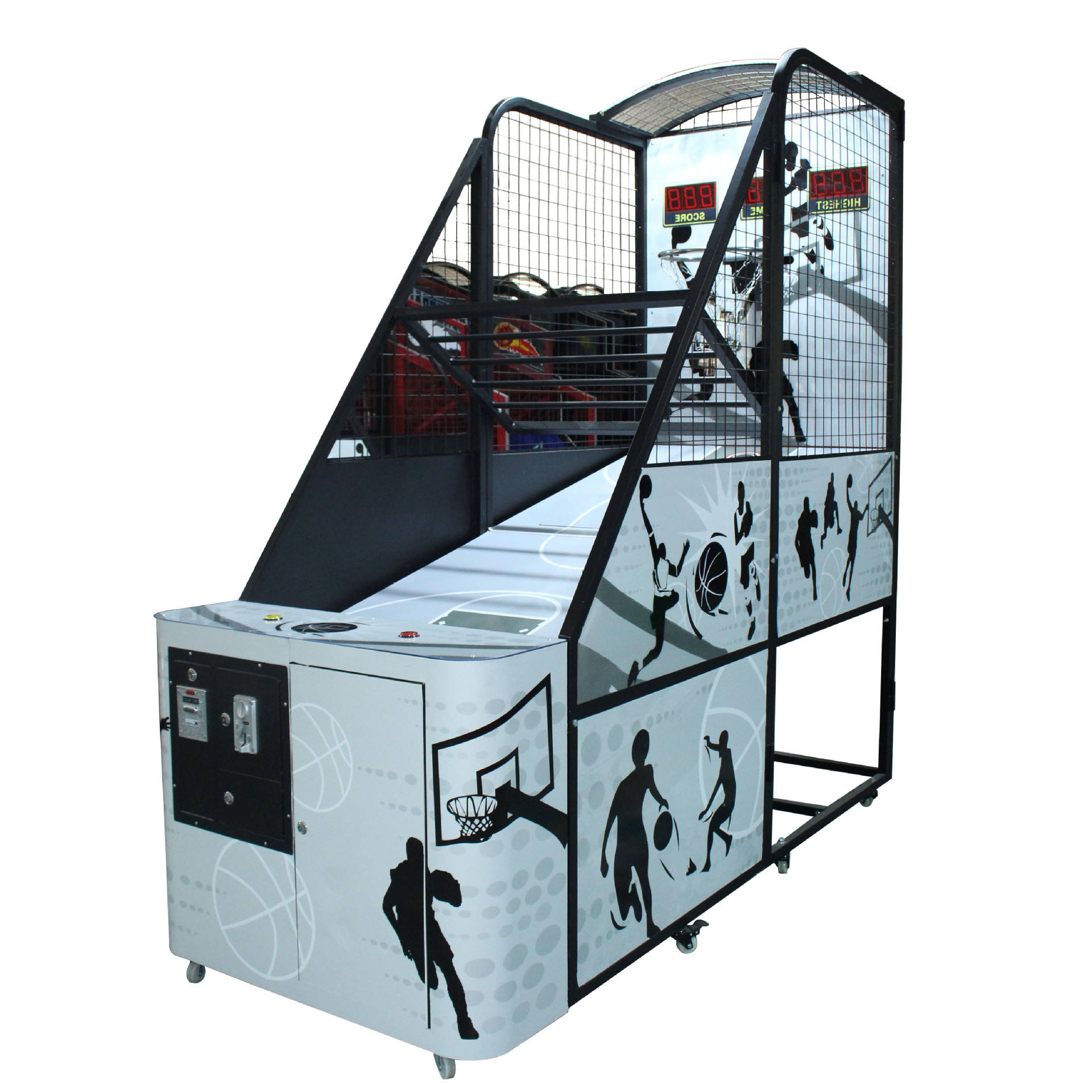 Adult Indoor Electronic Coin Operated Skill Shooting Crazy Basketball Game Machine for Sale  Arcade Basketball Machine