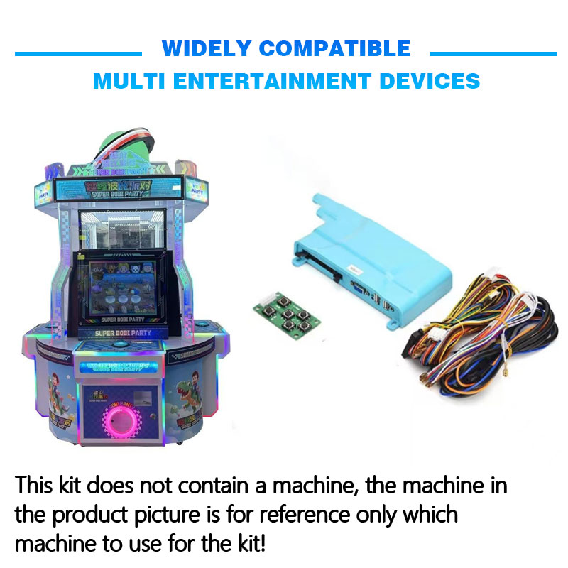 Super Hero Themed Metal Arcade Machine Accessory Kit-Mainboard Wiring Harness 110/220V Multi-Plug Children's Amusement Equipment