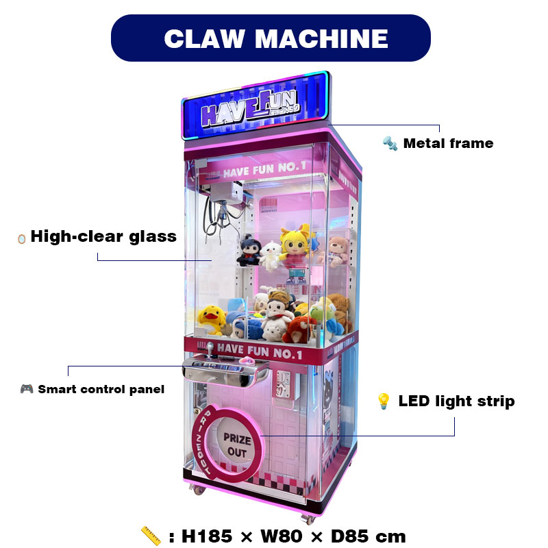 Coin Operated Claw Machine Crane Toy Game Arcade Prize Catcher Smart Vending Equipment Shopping Mall Amusement Park