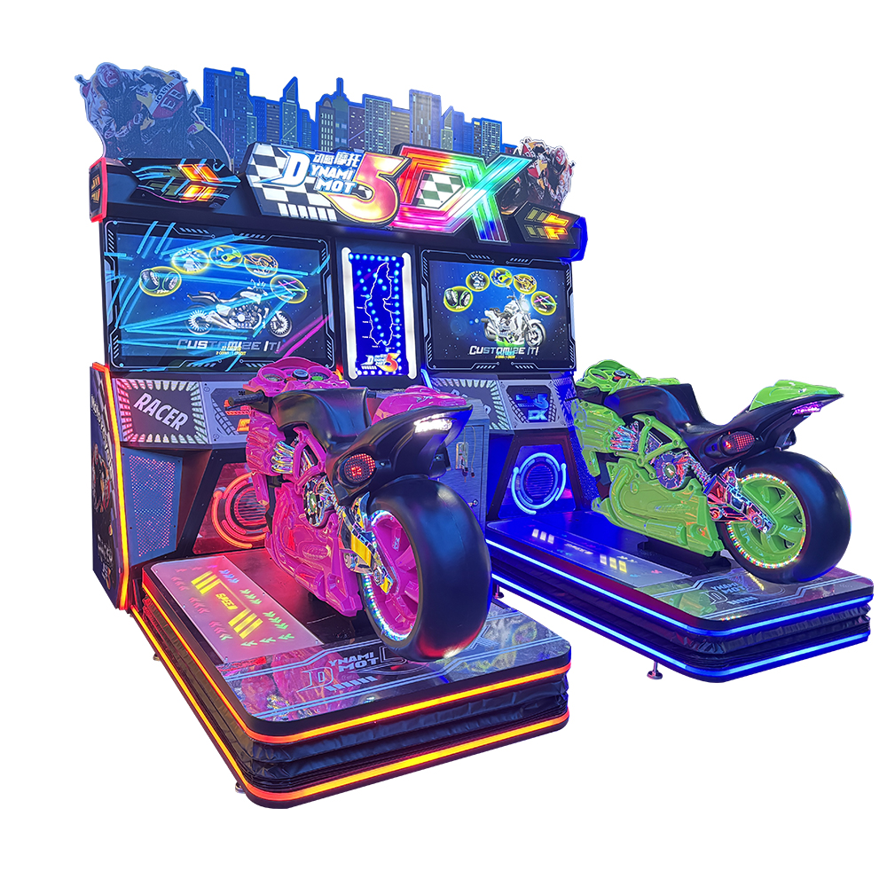 Popular High Quality Motorcycle Driving Arcade Game Simulator Coin-operated 5DX Double Motorcycle Racing Console