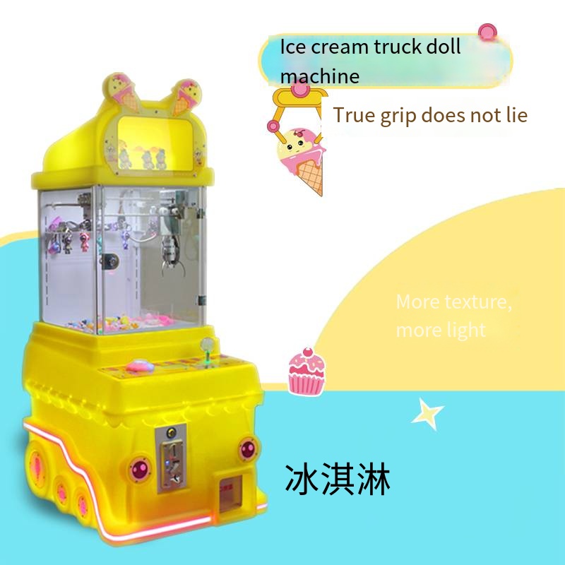 Hot Selling Premium Mini Coin-Operated Arcade Crane Games Kids Plush Dolphin and Sweets Claw Machine Premium Plush Toy