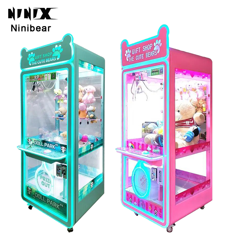 Factory Wholesale Claw Crane Machine Coin Operated Catch Plush Doll  Wooden Box Fun  Crane Machine Gift Vending Machine