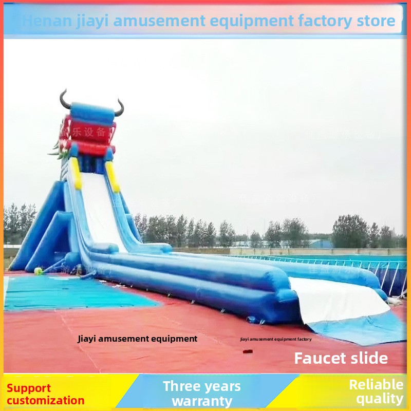 Factory Direct Sale Summer Children's Inflatable Pool Toy Combination Water Park & Ice Snow World Slide for Water Play Equipment