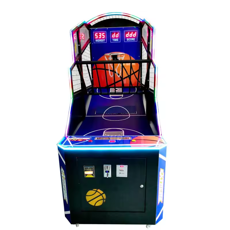 Coin-Operated Indoor Sports Basketball Arcade Machine Street Sports Game with Lron Basketball Machine for Indoor Play