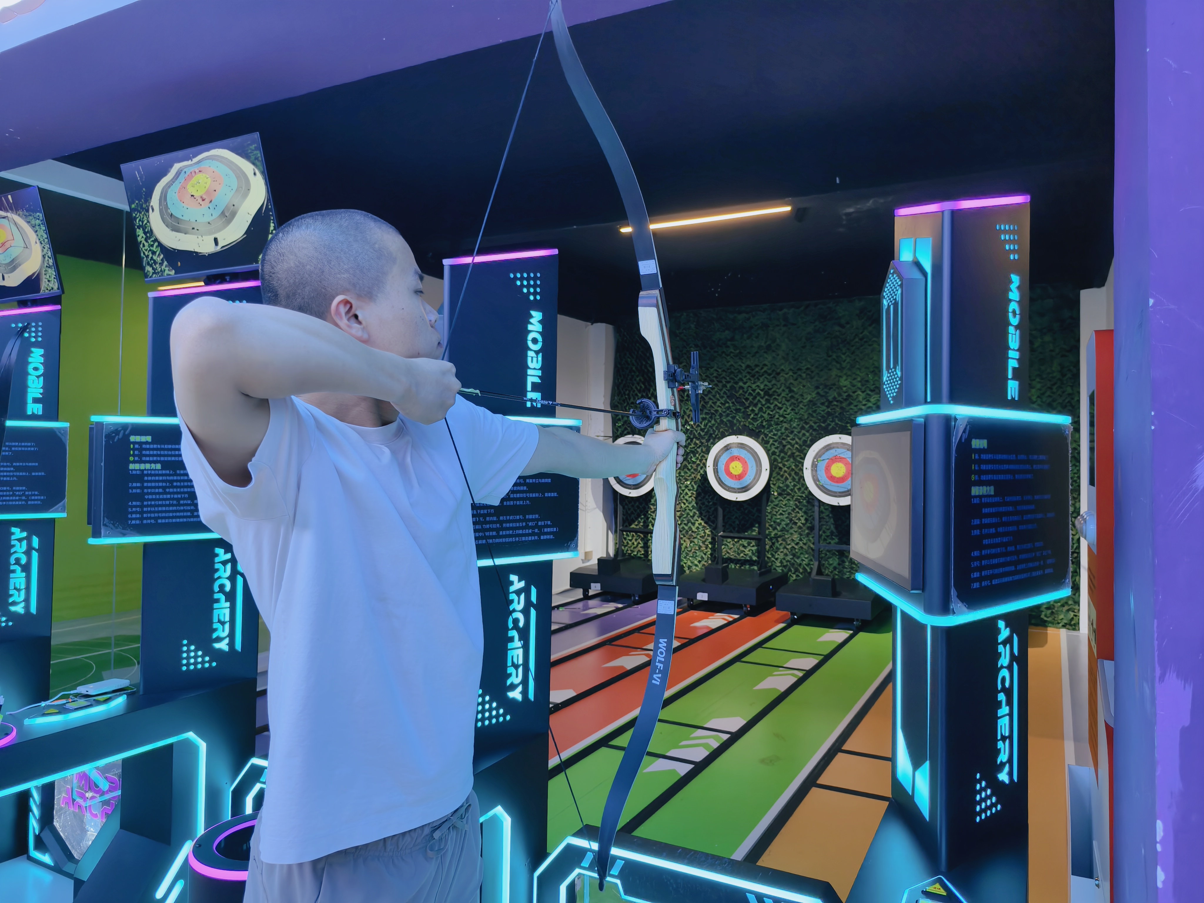 Interactive Mobile  Archery Game for Indoor Playground Sports Games Sport Color Digital Simulator Interactive Archery Game