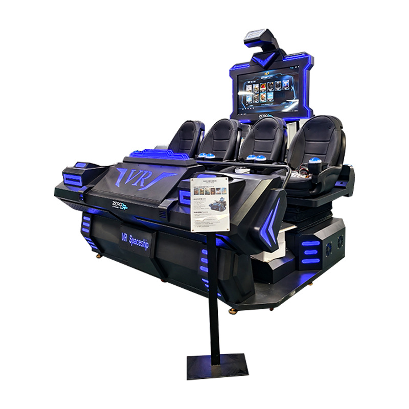 Coin-Operated Immersive Four-Person VR Experience English Language Immersive Cinema Equipment Metal for Children's Entertainment