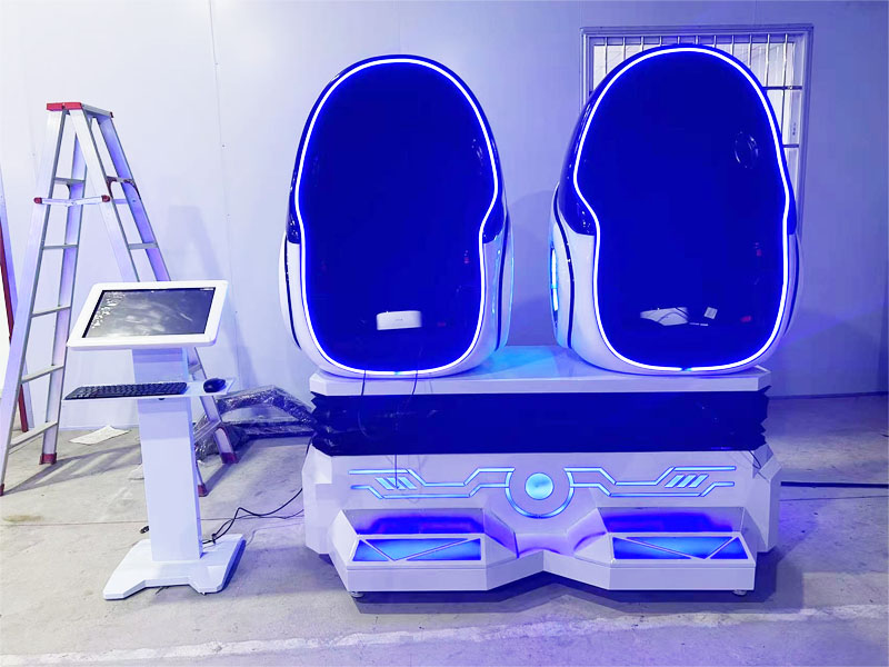 9D VR Egg Chair Simulator 2-Seat Roller Coaster Virtual Reality Cinema Indoor Outdoor Game Houses Theme Parks Durable Metal