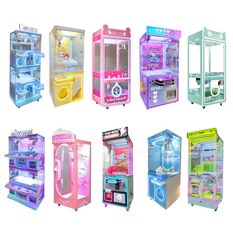Games Room Arcade Game Operated Coin Change Machine You Mini Claw Machine Plush Toys for Medium Size Cheap Claw Crane Machine