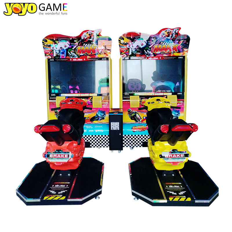 NINIX TT547 Motorcycle Racing Arcade Game Console Coin-Operated with Metal & ABS Plastic Construction 1-Year Warranty