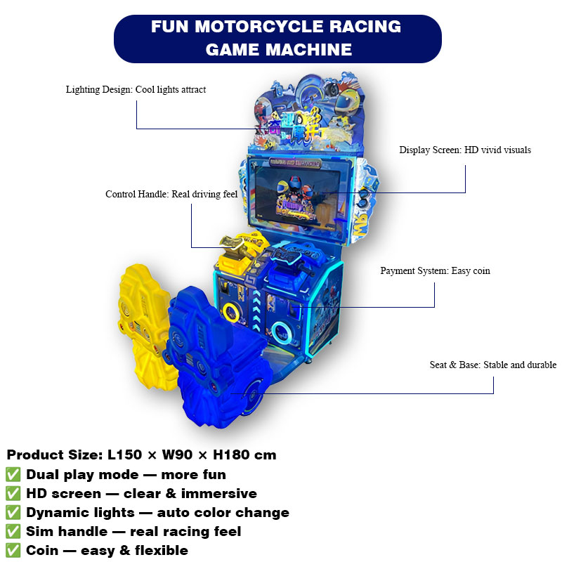 Kids Racing Arcade Game Machine Coin Operated Two Player Driving Simulator Indoor Amusement Equipment for Game Center Mall