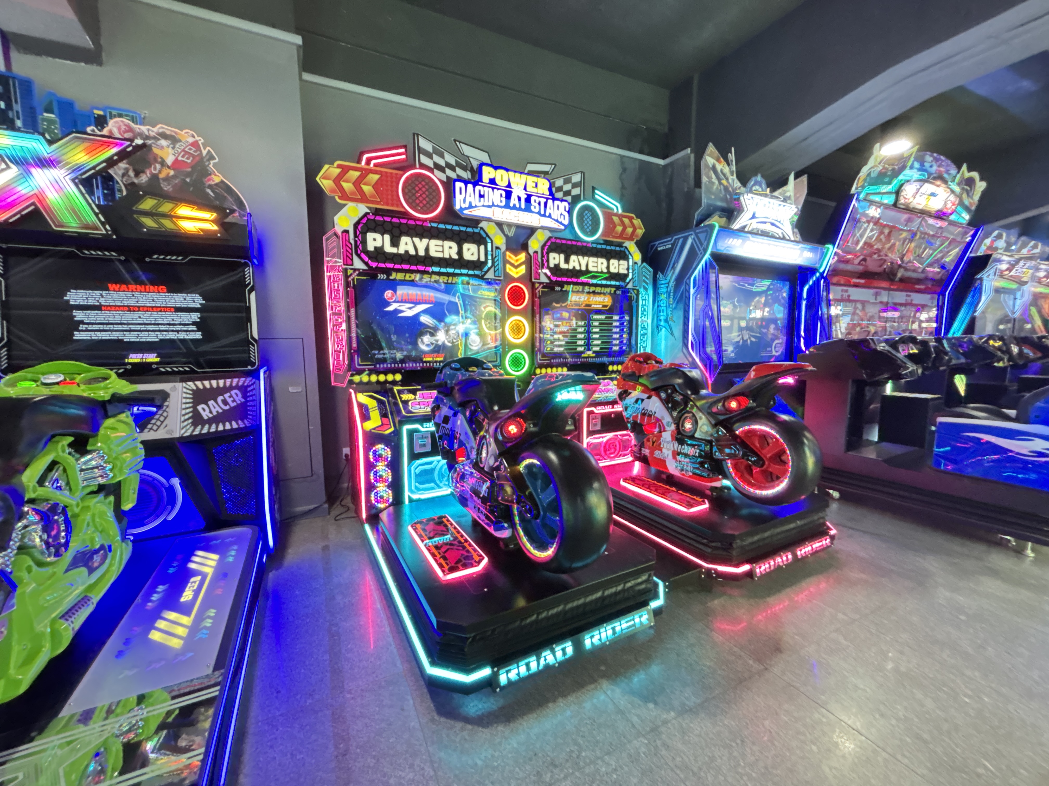 2 Player Motorcycle Racing Game Machine Arcade Motorbike Simulator Coin Operated Video Game Equipment LED Motion Ride for