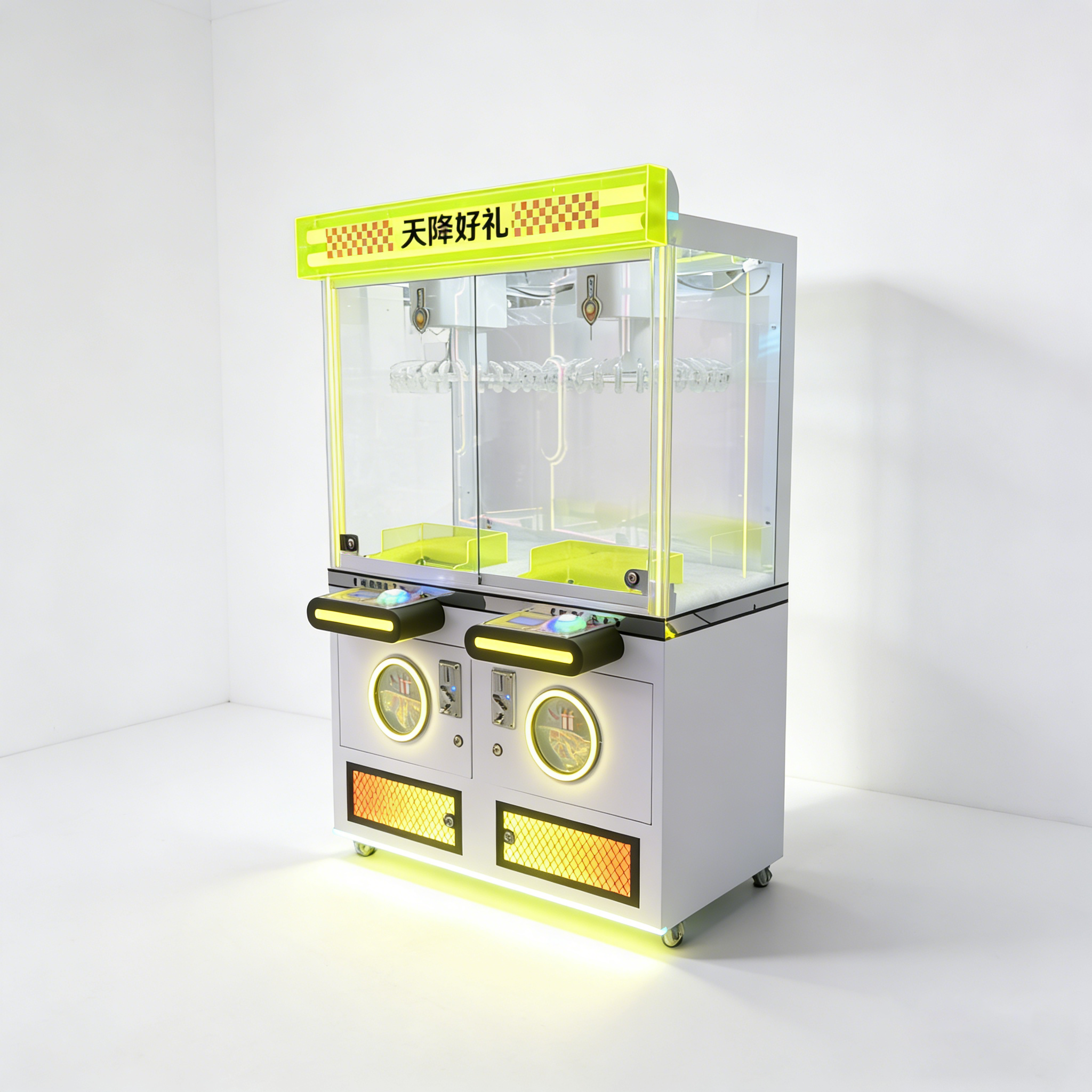 Commercial Dual Player Claw Crane Arcade Game Prize Vending Amusement Equipment Coin Operated Gift Catcher Cabinet