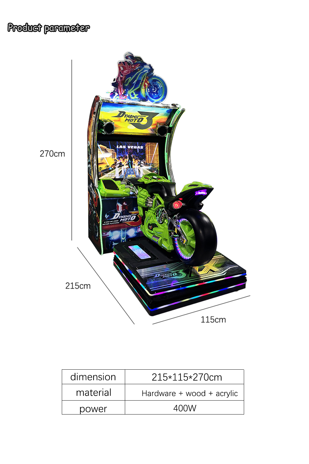 High Quality Superbike 3 Video Arcade Motorcycle Simulator Coin-Operated 1PC Bike Simulator for Wholesale Sale
