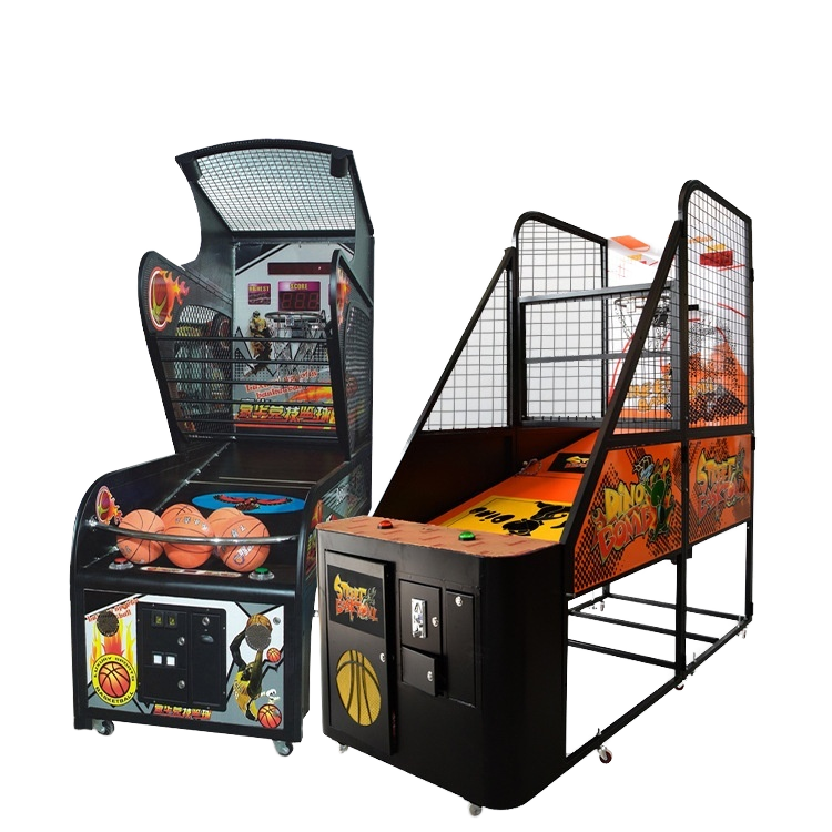 Commercial Coin-Operated Digital Scoring Basketball Machine New Warm-Up Activity with English Language for Kids and Adults