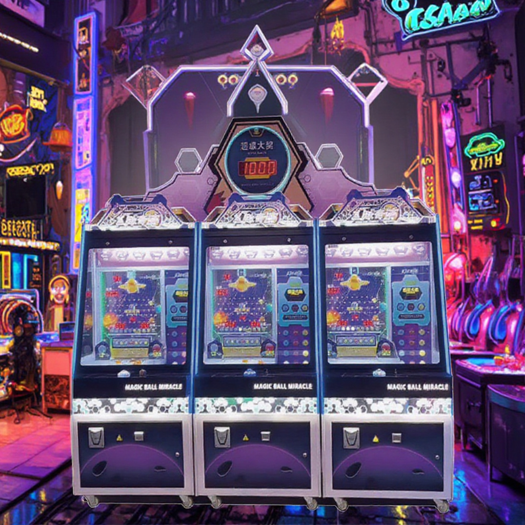 Super Jackpot Indoor Playground Magic Ball Miracle Ticket Arcade Redemption Machine Ball Pusher Game Machine for Sale