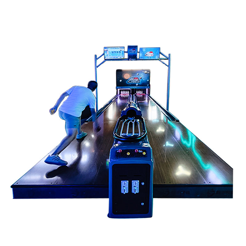 Coin Operated Bowling Game Machine With Automatic Scoring System LED Light Indoor Sports Entertainment Equipment
