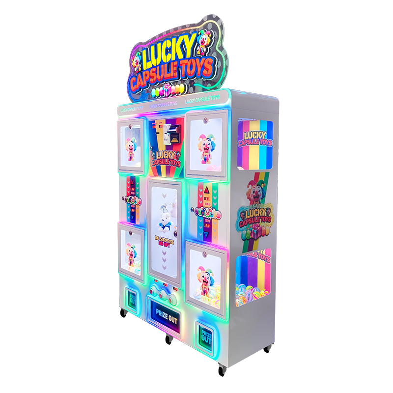 Lucky Capsule Toys Multi-Compartment Commercial Vending Machine Colorful LED Lighted Automatic Toy Dispensing Equipment Malls