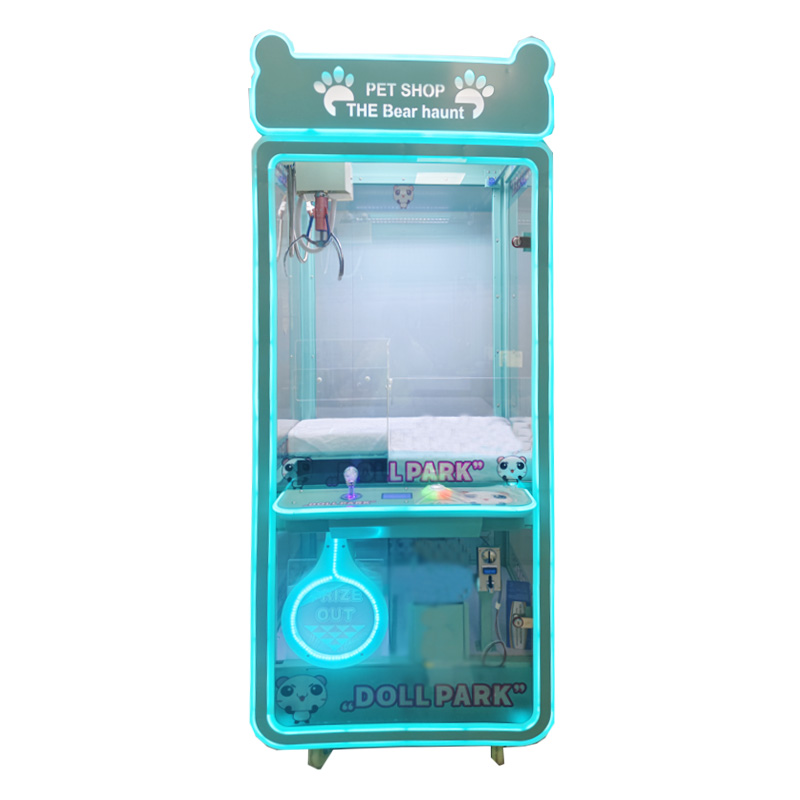 Most Popular Panda-Design Coin-Operated Crane Machine Fun Entertainment for Parent-Child Transparent Metal Claw for Game Centers