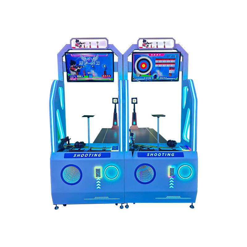 Fun Children's Coin-Operated Infrared-Ray Shooting Simulation Game Machine Amusement Equipment Wooden Board for Game Metal