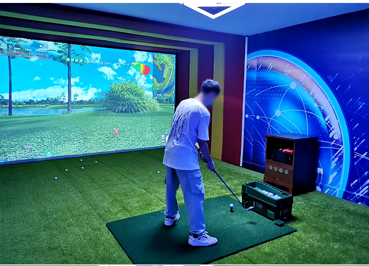 Holographic Projection Indoor Simulation Golf Game Equipment Sports Driving Range Simulator