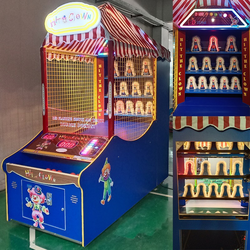 Large Indoor Pitching Machines Coin-Operated Game Carnival Lottery Machines for Children's Playhalls Durable Metal English