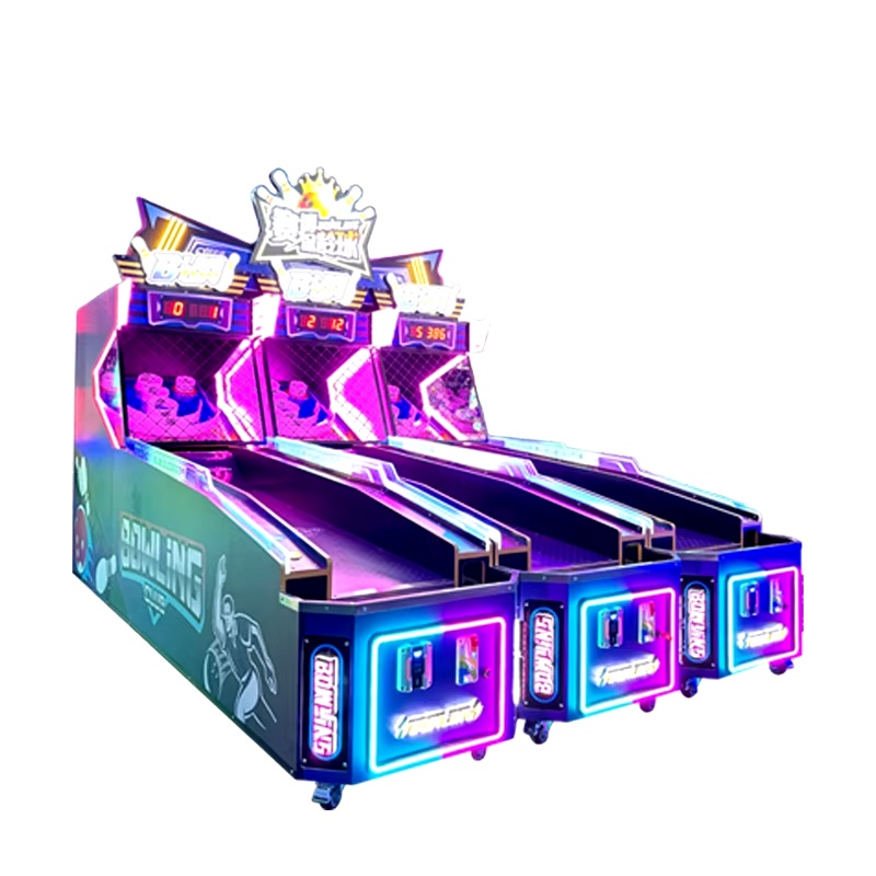 Three-Person Happy Play Electronic Indoor Simulation Arcade Bowling Game Machine Coin-Operated for Sale