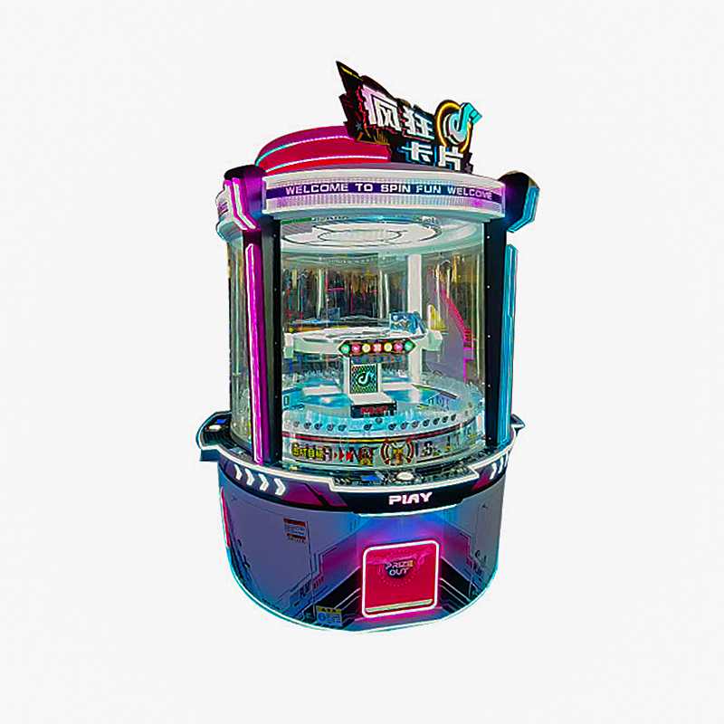 Crazy Card 4-Person Interactive Lottery Game Machine English Commercial Video Amusement for 2 Players Card Collection Device