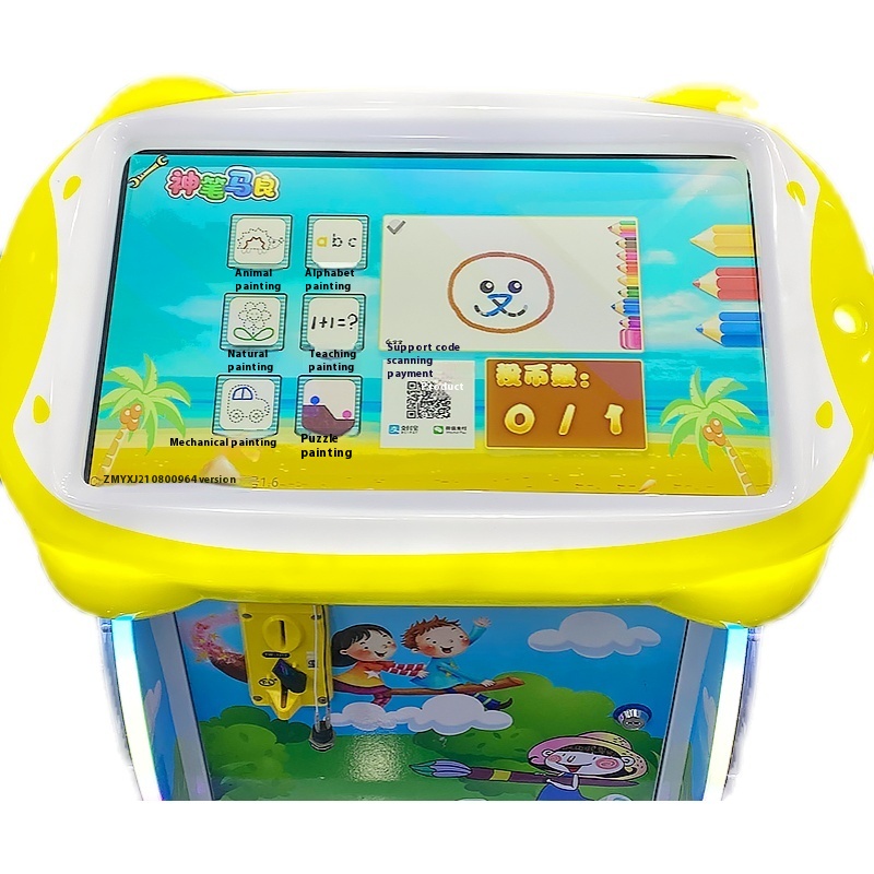 Children's Toy Magic Pen Malang Intelligent Touch Screen Painting Machine Coin Operation Educational Painting Game Machine