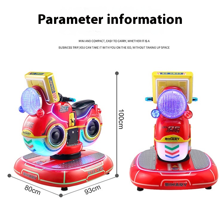 New Interactive Coin-Operated Rocking Car Swing Machine Single-Person Didi Motorcycle Made Durable Plastic English