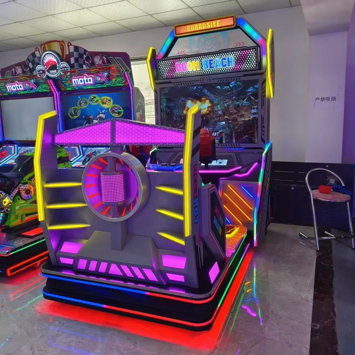Best-Selling 55-Inch Jurassic Park Two-Player Arcade Shooter High-Fidelity Coin-Operated Shooting Simulator