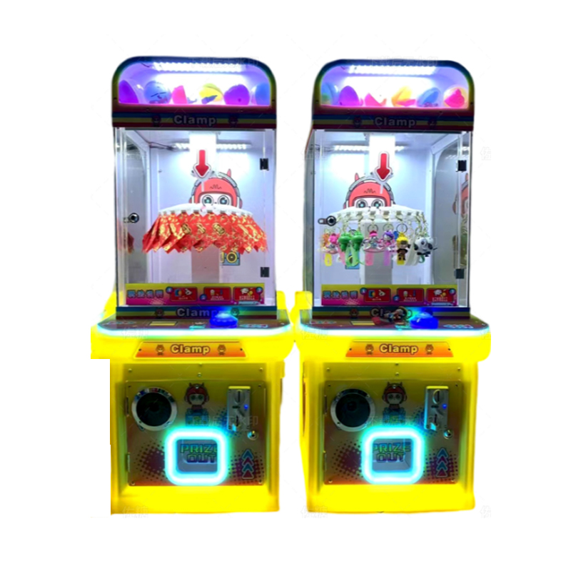 Yellow Coin Play Mini Claw Machine Children's Gift Entertainment Gift Game Machine Toy Card Gift Clip Machine