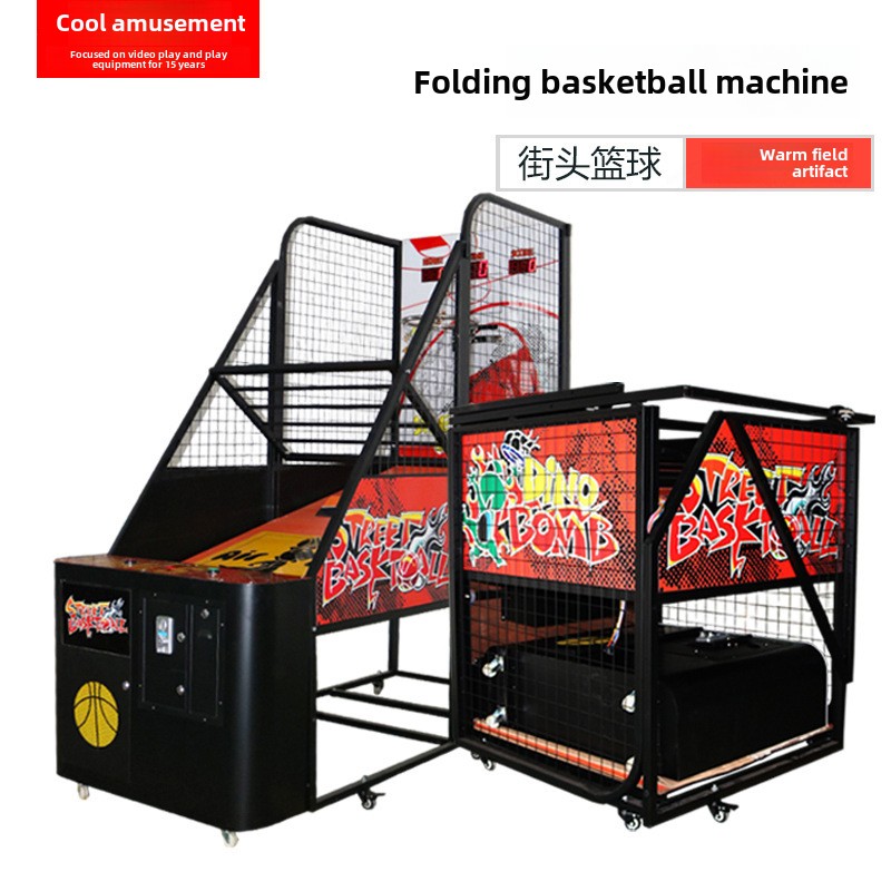 Commercial Coin-Operated Digital Scoring Basketball Machine New Warm-Up Activity with English Language for Kids and Adults