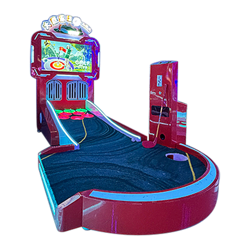 Interactive Mini Golf Arcade Machine LED Display Coin Operated Indoor Amusement Park Equipment for Family Entertainment