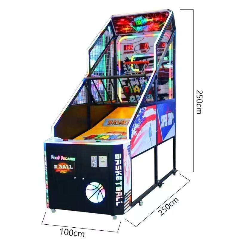 Indoor Coin-operated Amusement Park LED LCD Screen Shooting Street Basketball Arcade Game